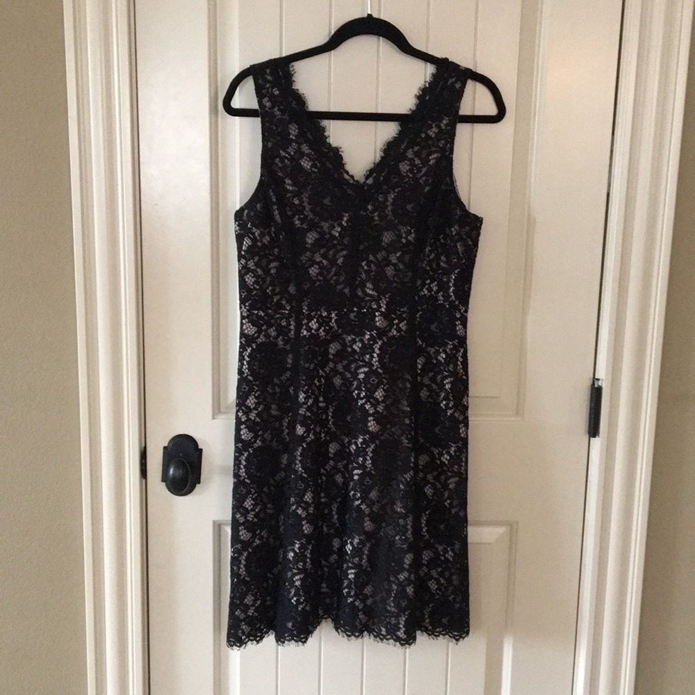 LOFT Black Lace Dress